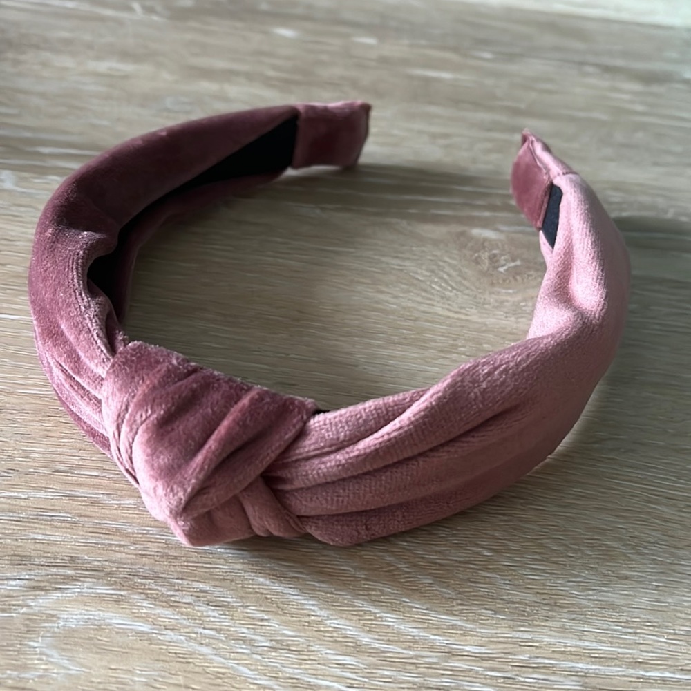 Pink Velvet Headband